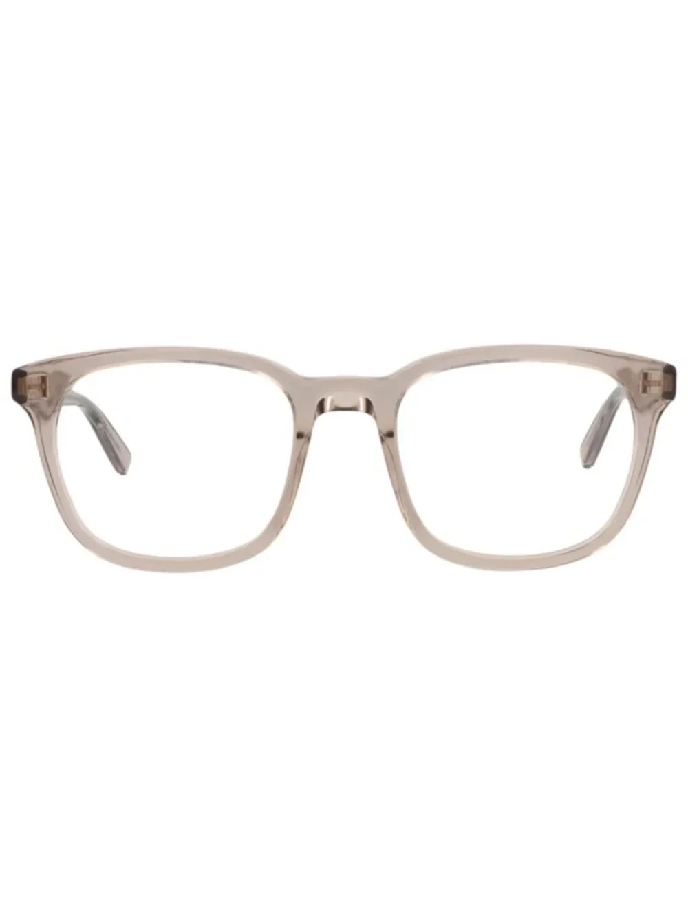 New Saint Laurent Women's Eyeglasses Round Oval Acetate Frame Mens Brown Brown